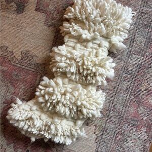 Anthropologie Cream Holiday Stocking